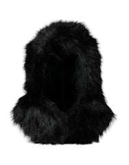 Dolce & Gabbana Schwarze Kunstfell-Ganzkopfmütze