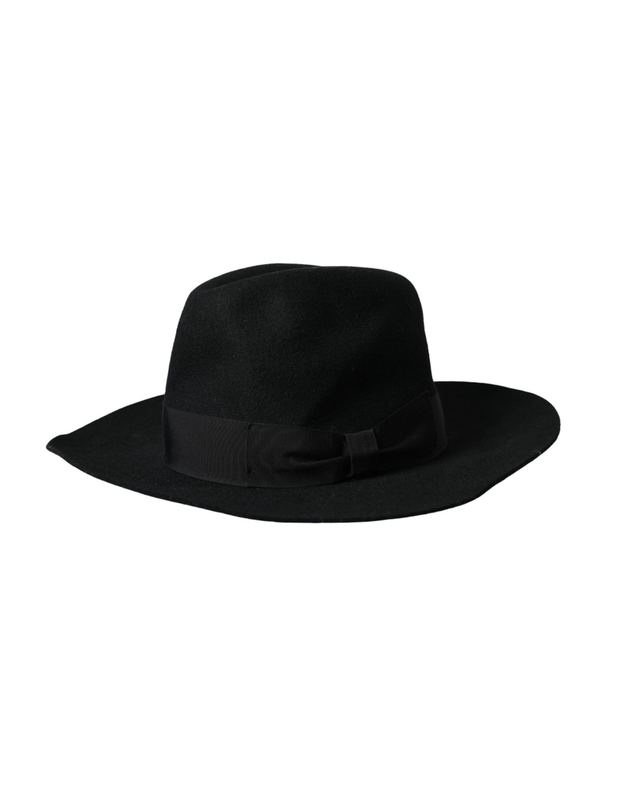Dolce & Gabbana Schwarzer Kaninchenfilz-Trilby für Damen