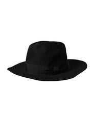 Dolce & Gabbana Schwarzer Kaninchenfilz-Trilby für Damen