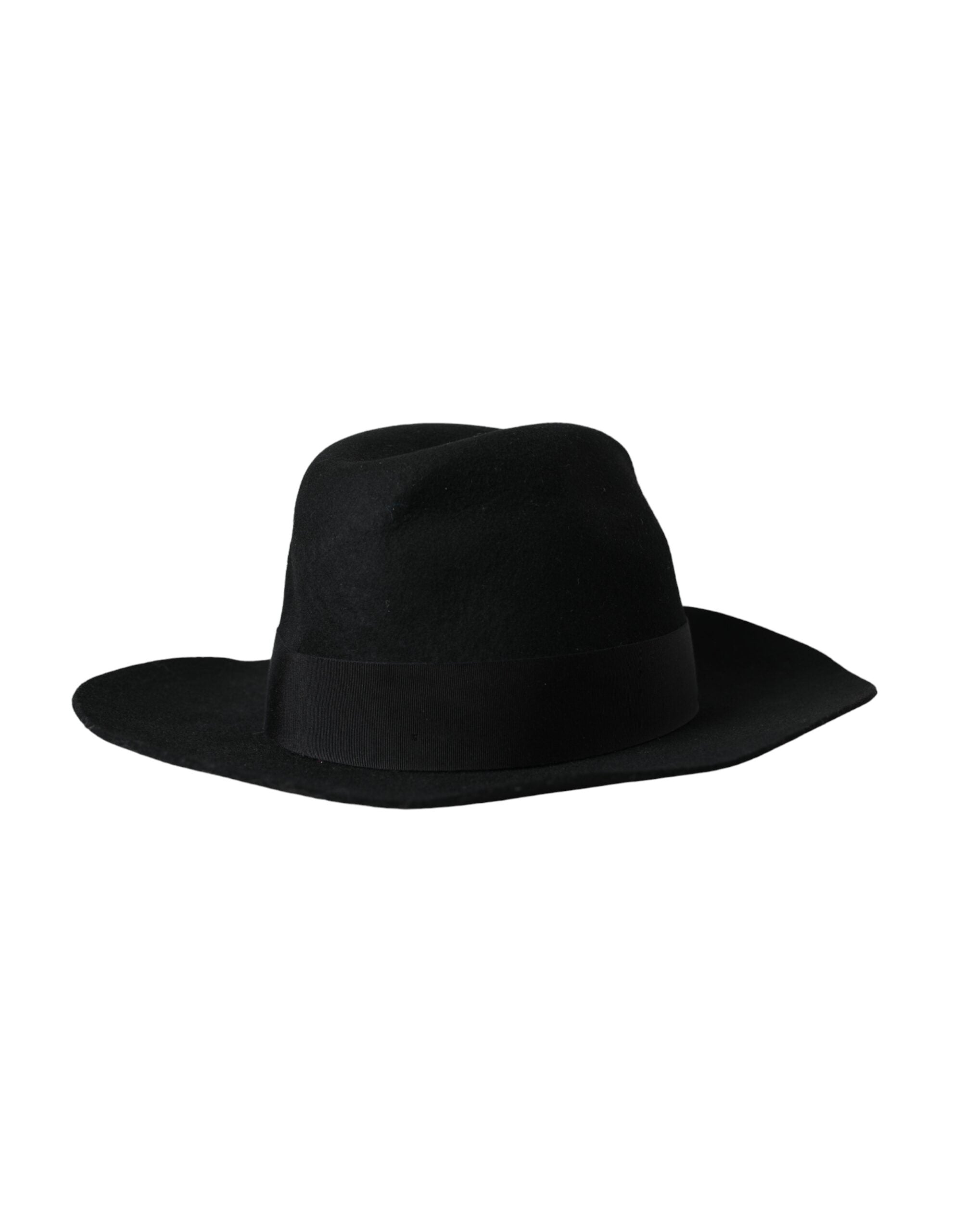 Dolce & Gabbana Schwarzer Kaninchenfilz-Trilby für Damen