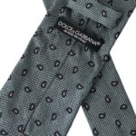 Dolce & Gabbana Grüne Krawatte für Herren aus 100 % Seide, gemustert, verstellbar