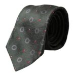 Dolce & Gabbana Dunkelgraue 100% Seide Fantasy Verstellbare Herren Krawatte