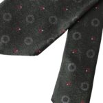Dolce & Gabbana Dunkelgraue 100% Seide Fantasy Verstellbare Herren Krawatte