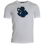 Dolce & Gabbana White King Of Love Rundhals-T-Shirt mit kurzen Ärmeln