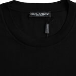 Dolce & Gabbana Zwart Katoenen T-shirt met Ronde Hals en Korte Mouwen