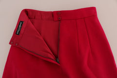 Dolce & Gabbana Roze Wollen Knie-lange A-lijn Rok