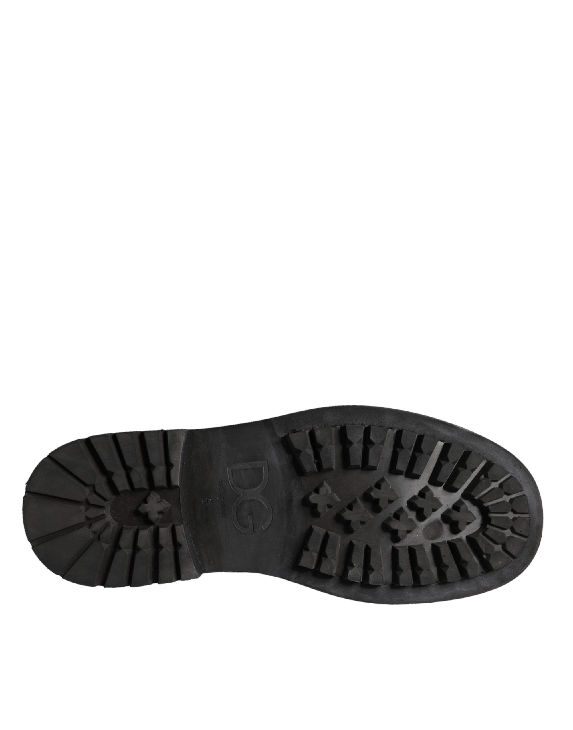 Dolce & Gabbana Schwarze geschnürte Wadenhohe Stiefel Herrenschuhe