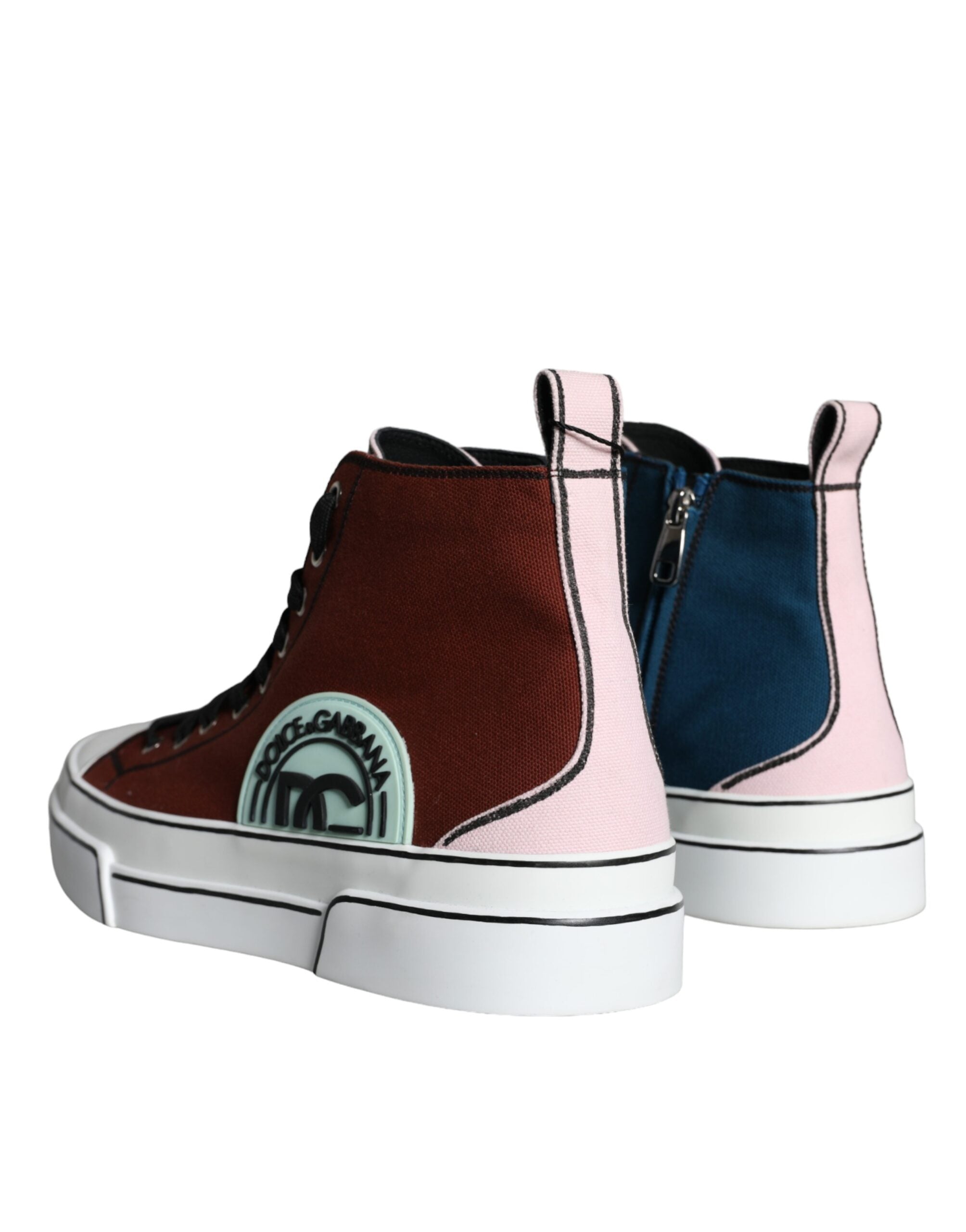 Dolce &amp; Gabbana Mehrfarbige Patchwork-High-Top-Sneaker