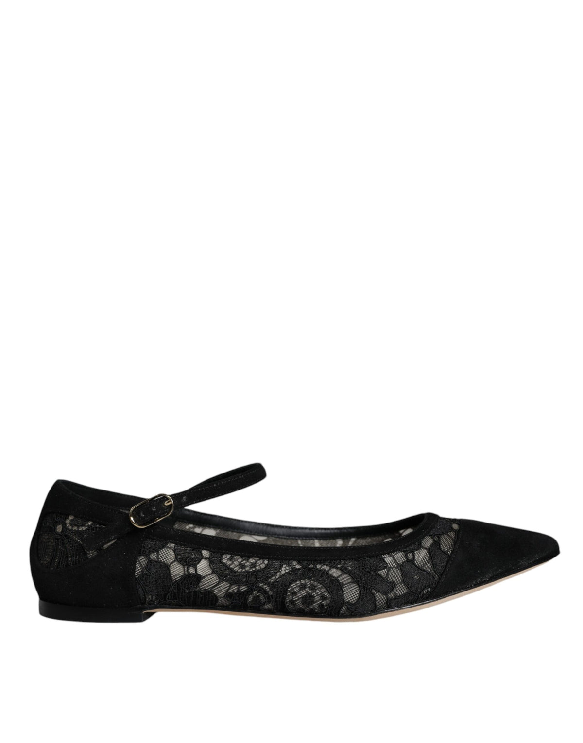Dolce &amp; Gabbana – Schwarze Taormina-Schuhe mit Spitze von Bellucci