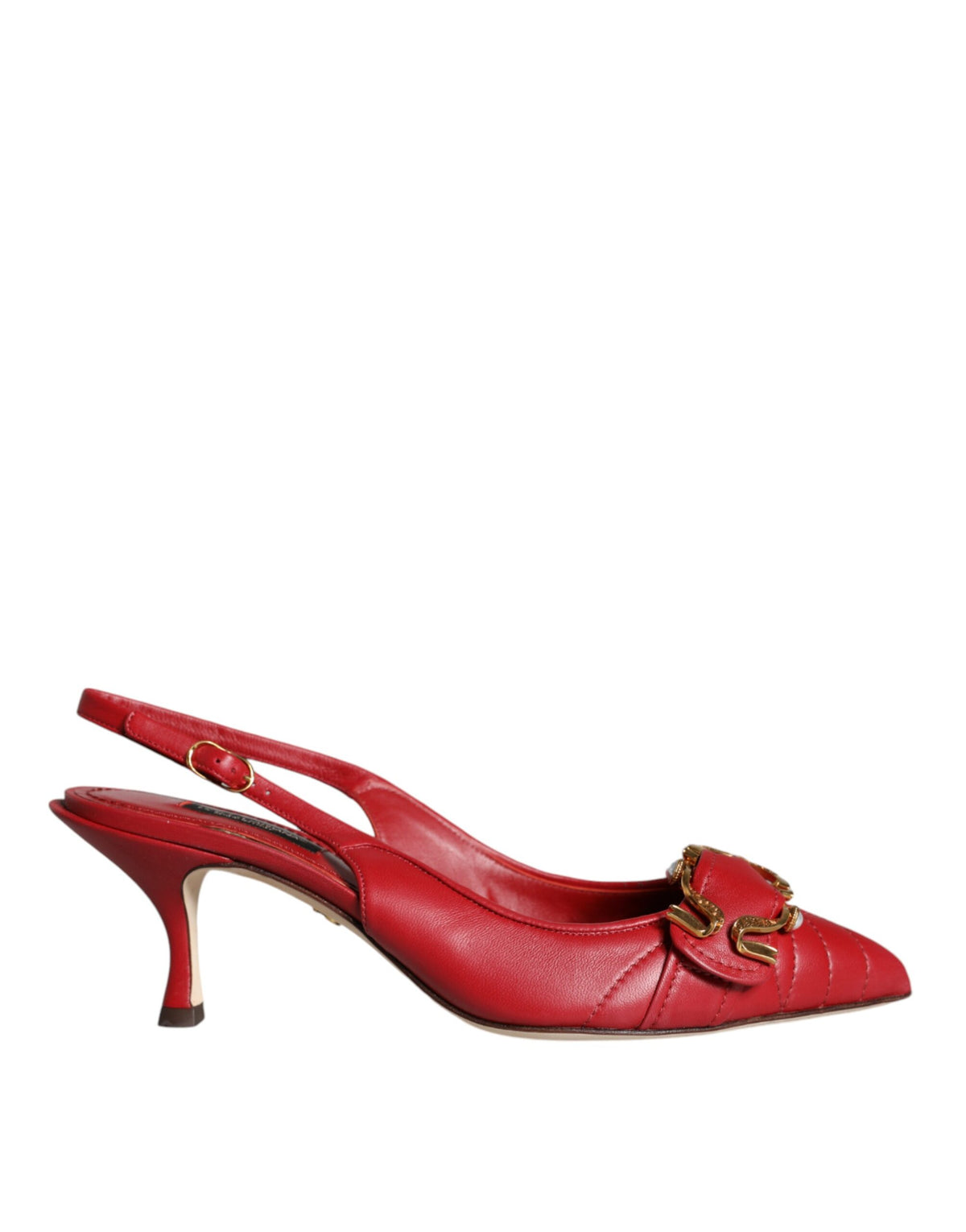Dolce & Gabbana Rote Devotion Slingback-Pumps aus Leder