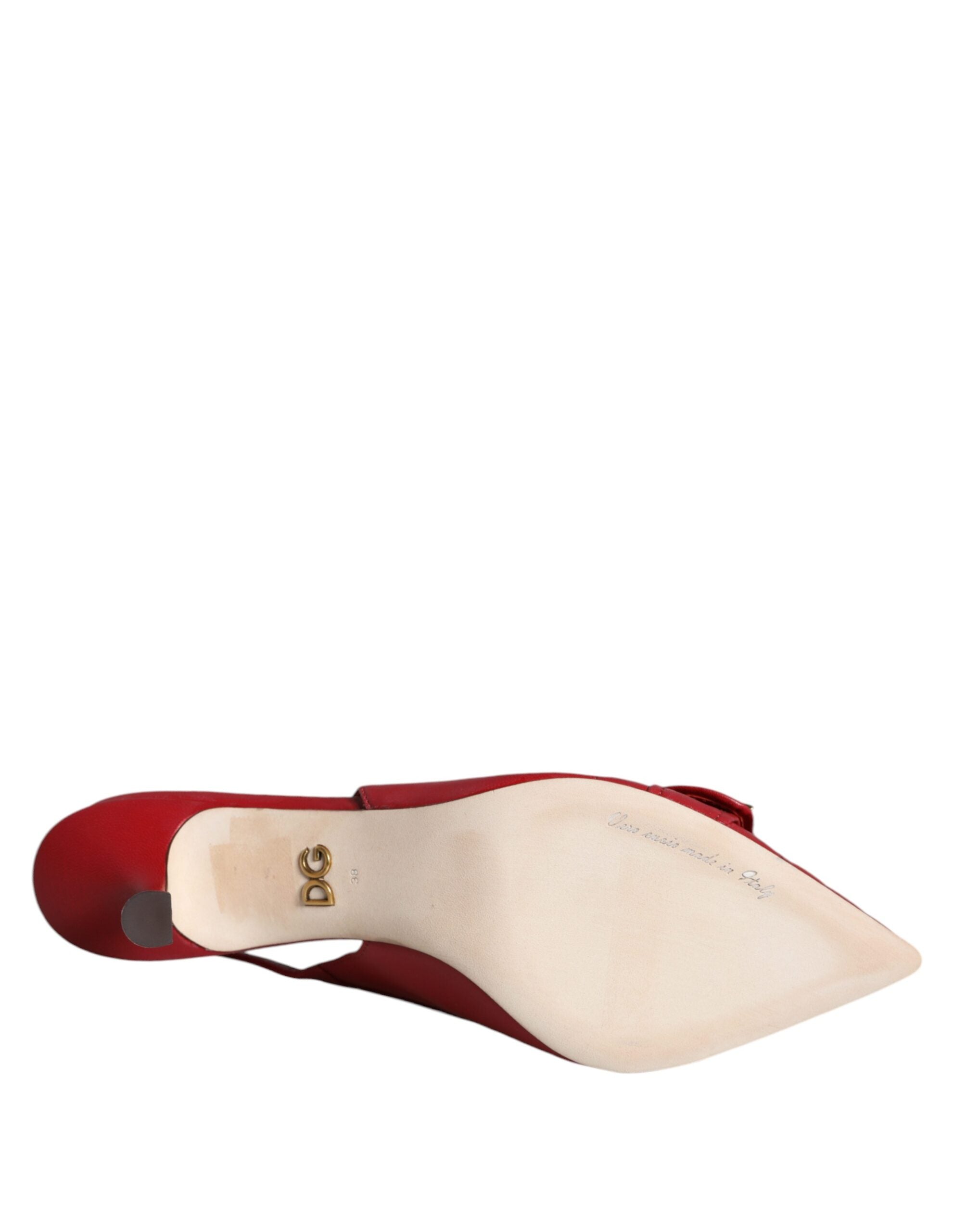 Dolce & Gabbana Rote Devotion Slingback-Pumps aus Leder