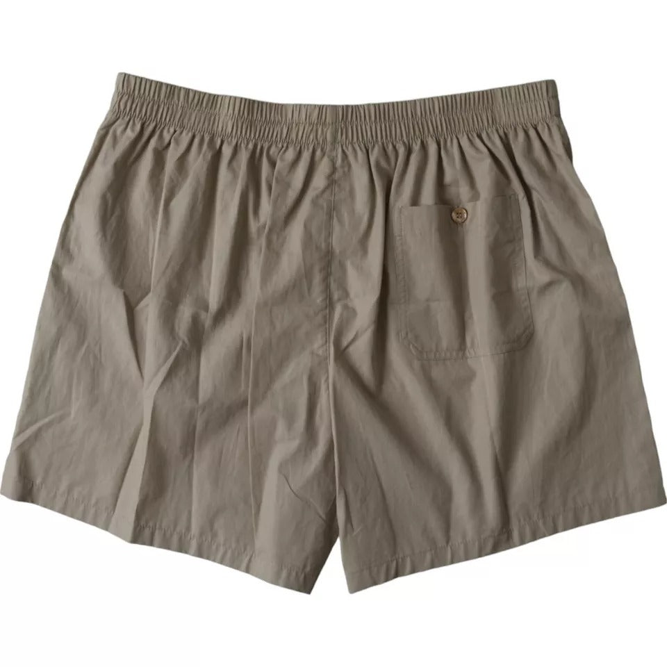 Dolce &amp; Gabbana – Boxershorts aus brauner Baumwolle in regulärer Passform
