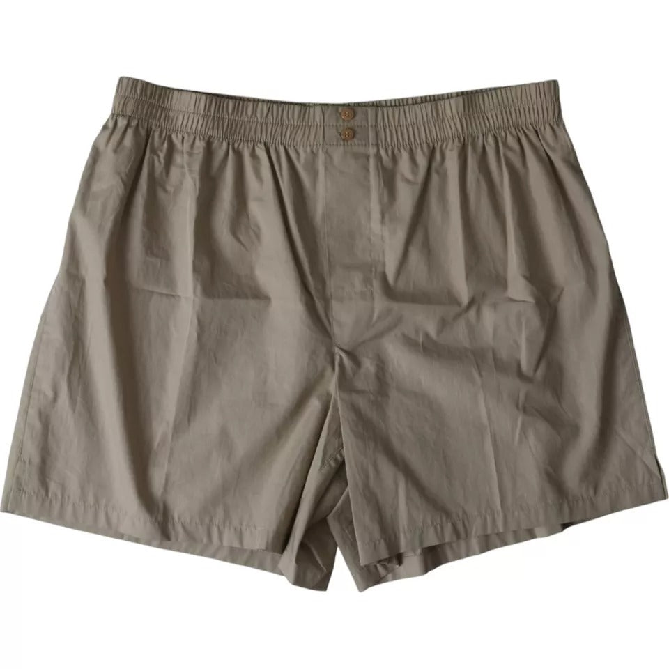Dolce &amp; Gabbana – Boxershorts aus brauner Baumwolle in regulärer Passform
