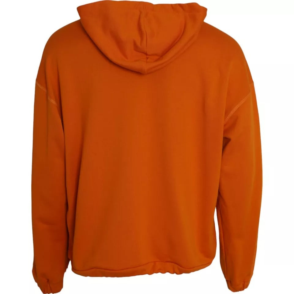 Dolce & Gabbana Oranje Hooded Pullover Sweatshirt Trui