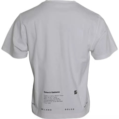 Dolce & Gabbana Weißes T-Shirt für Herren mit roten Lippen