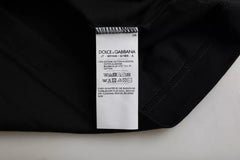 Dolce & Gabbana Schwarzes Baumwoll-T-Shirt für Herren mit Rundhalsausschnitt und kurzen Ärmeln