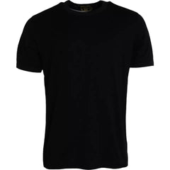 Dolce & Gabbana Schwarzes Baumwoll-T-Shirt für Herren mit Rundhalsausschnitt und kurzen Ärmeln