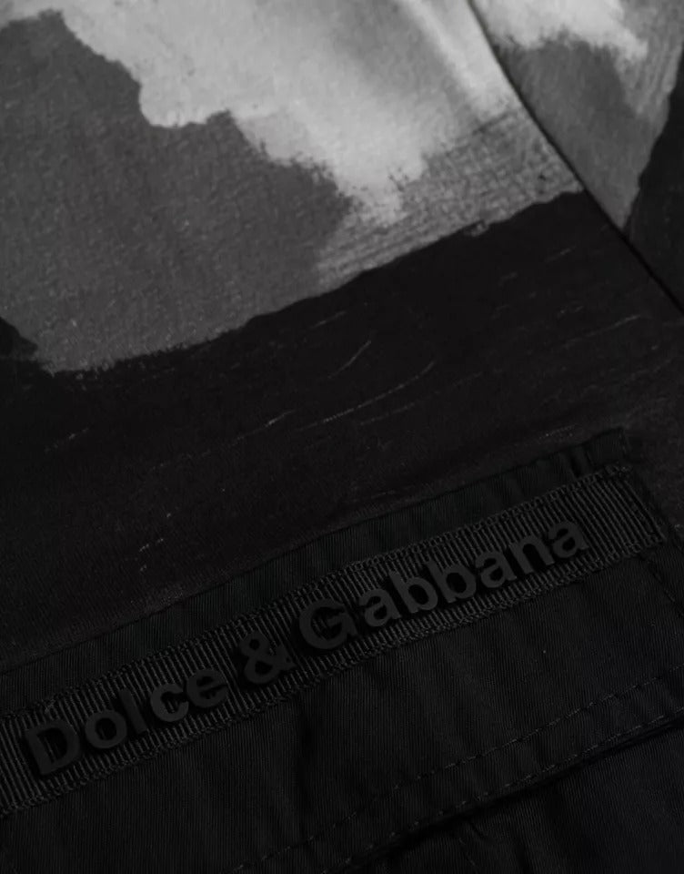 Dolce & Gabbana Baumwoll-Rundhals-T-Shirt mit mehrfarbigem Camouflage-Muster