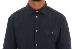 John Galliano Blauw Casual Katoenen Overhemd met Lange Mouwen
