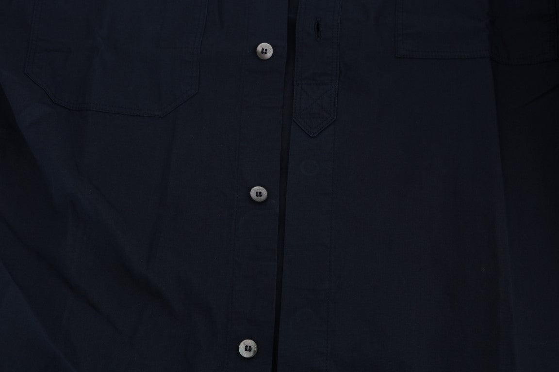 John Galliano Blauw Casual Katoenen Overhemd met Lange Mouwen