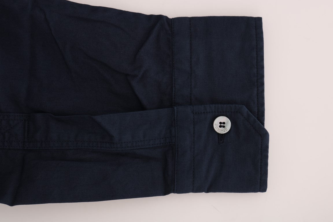 John Galliano Blauw Casual Katoenen Overhemd met Lange Mouwen