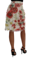 Dolce & Gabbana Rechte Rok met Bloemenpatroon