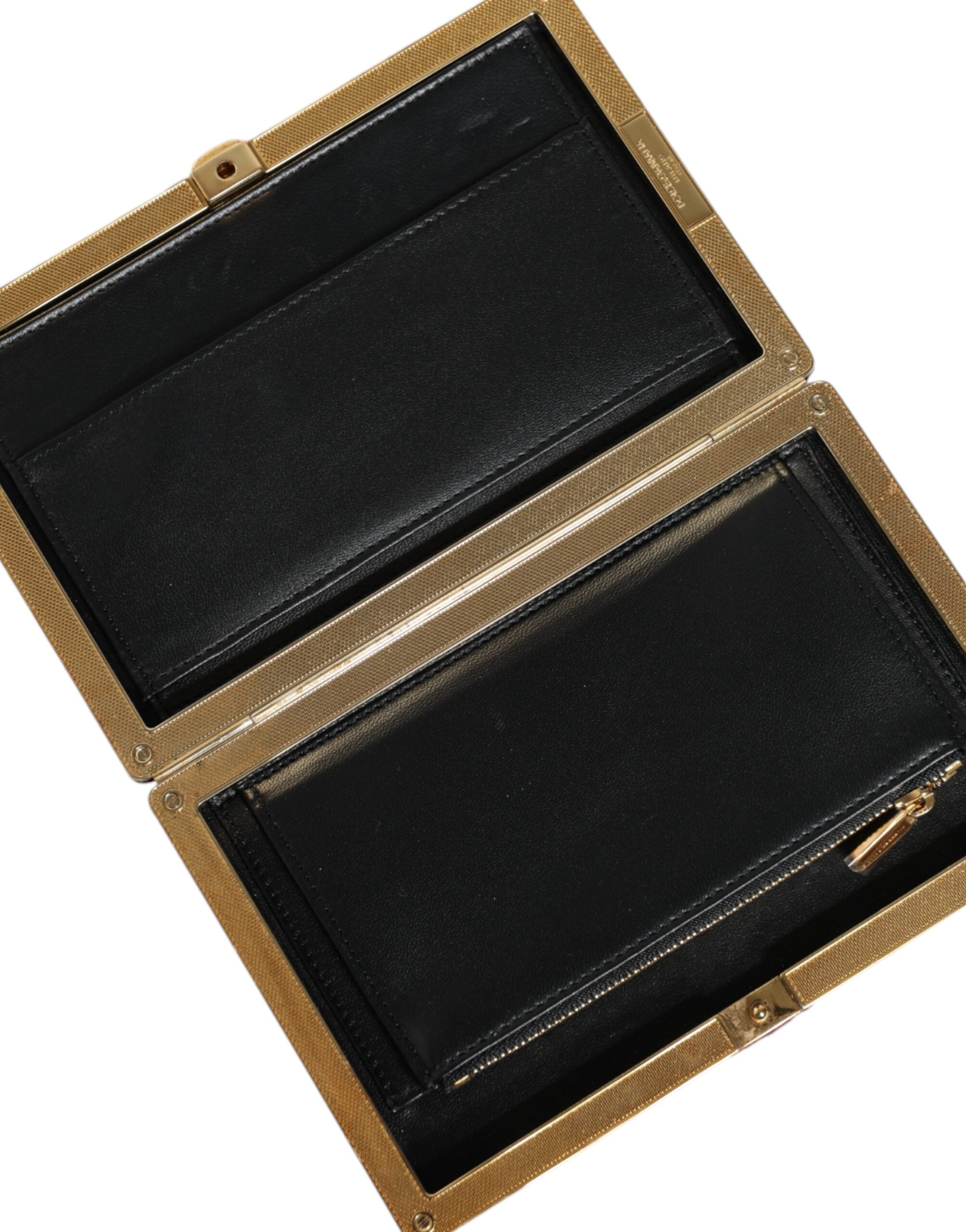 Dolce &amp; Gabbana Roter Samt Goldrahmen Clutch Abend Party Handtasche