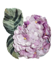 Dolce & Gabbana Mehrfarbige Hortensie Gold Messing Nadel Brosche