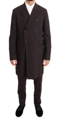 Dolce & Gabbana Bordeaux Wollen Stretch Lang Drie Suits Pak