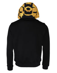 Versace Schwarzer Medusa-Print Hoodie mit durchgehendem Reißverschluss