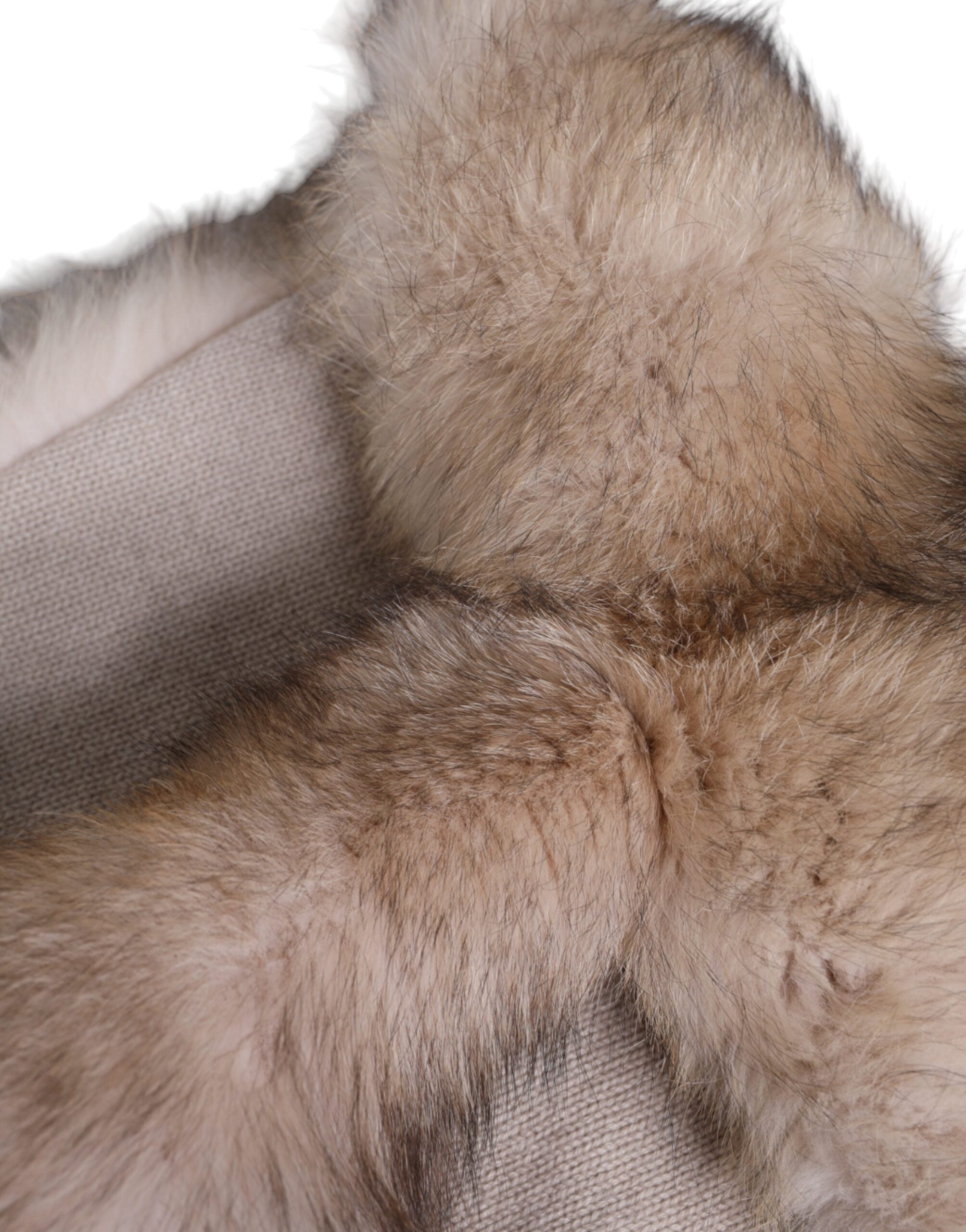 Dolce &amp; Gabbana Brauner Frost Fuchspelz-Halswärmer-Winterschal