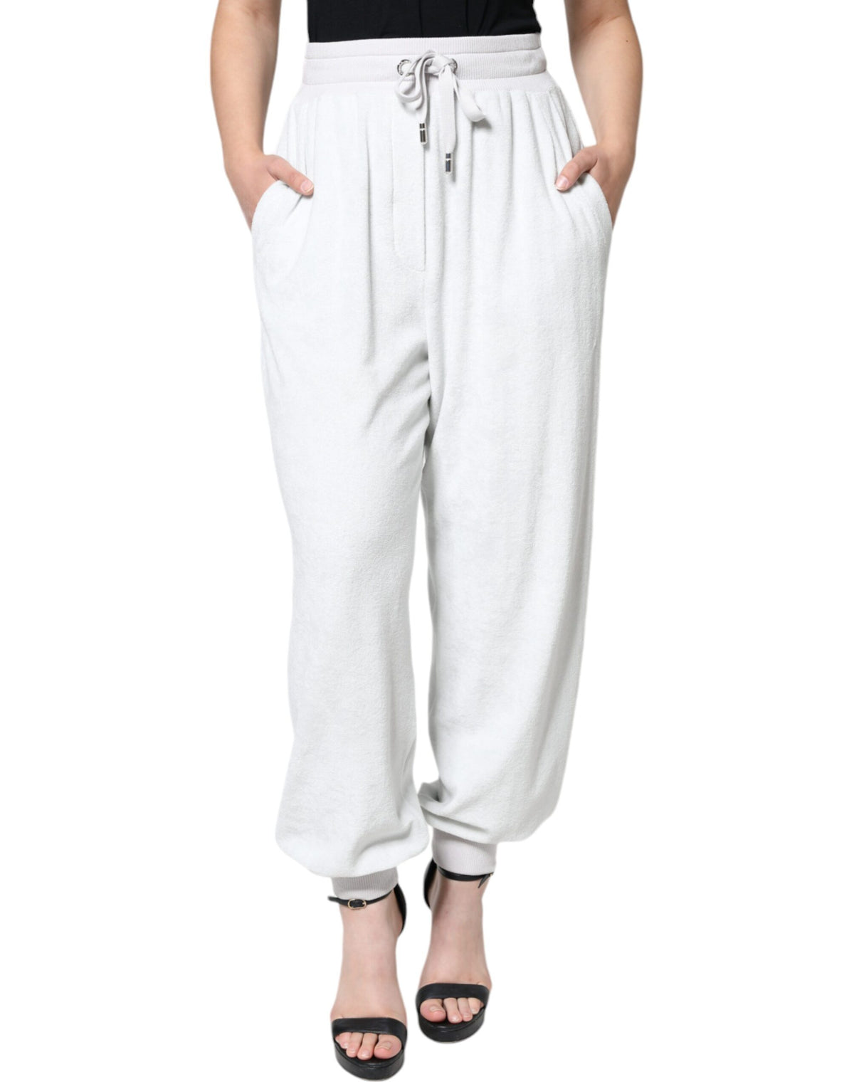 Dolce & Gabbana Weiße Nylon Jogginghose