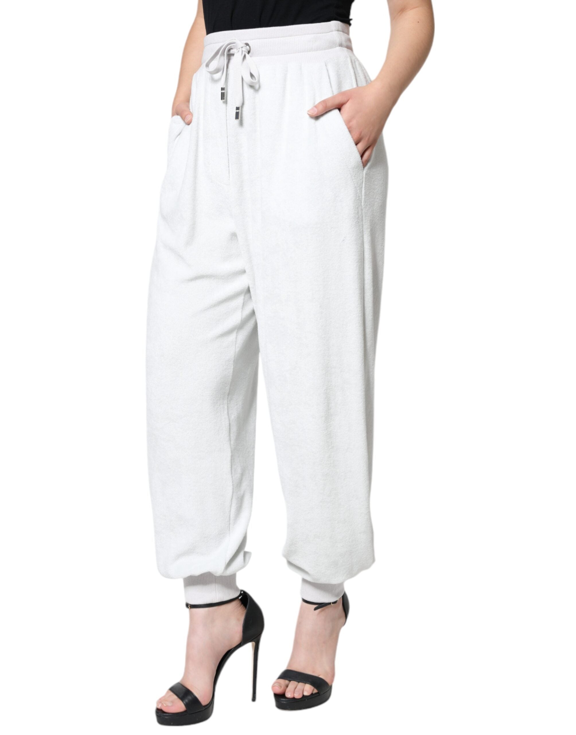 Dolce & Gabbana Weiße Nylon Jogginghose