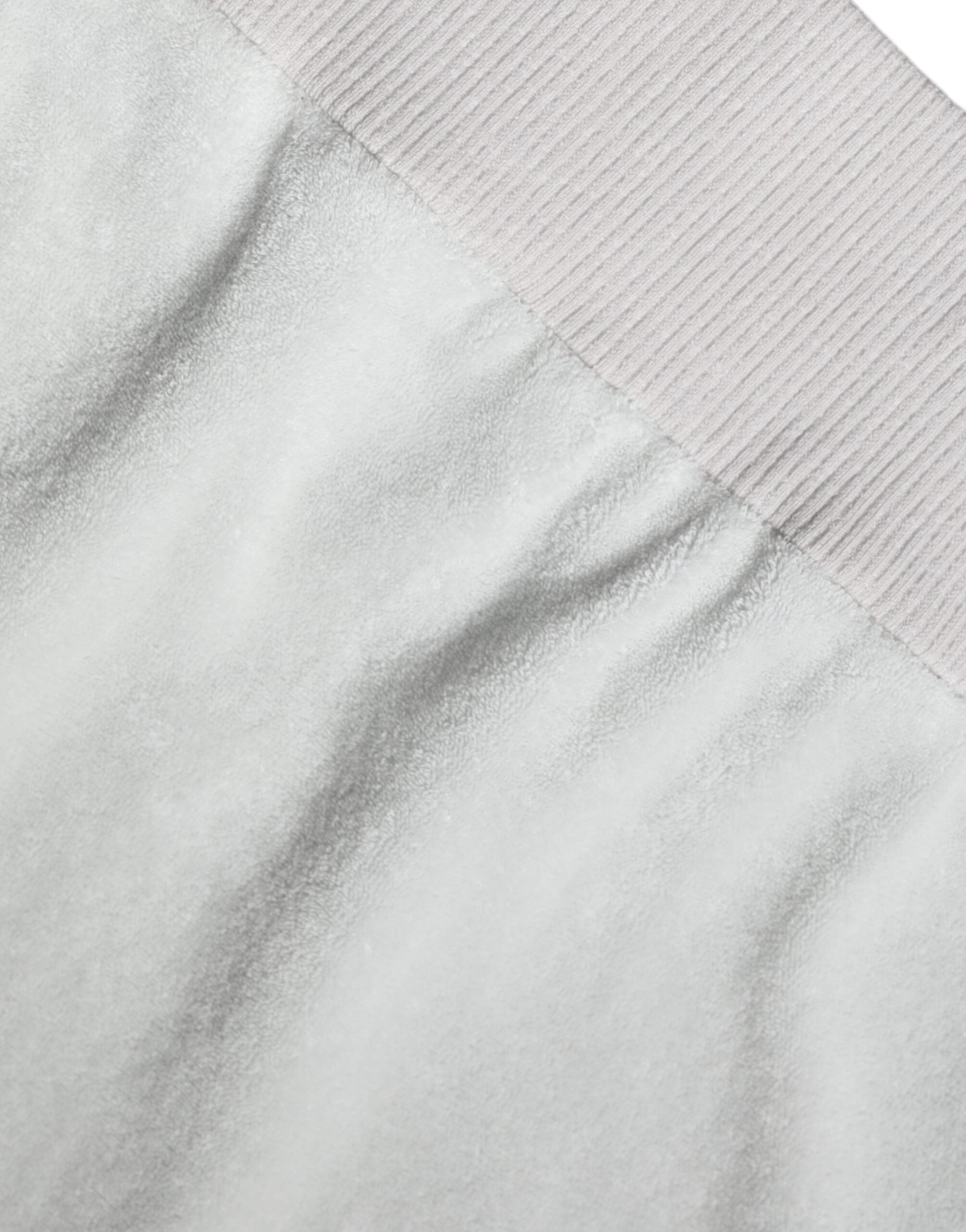 Dolce & Gabbana Weißer Pullover mit Rundhalsausschnitt aus elastischem Nylon