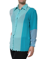 Dolce & Gabbana veelkleurige blouse met lange mouwen en knopen