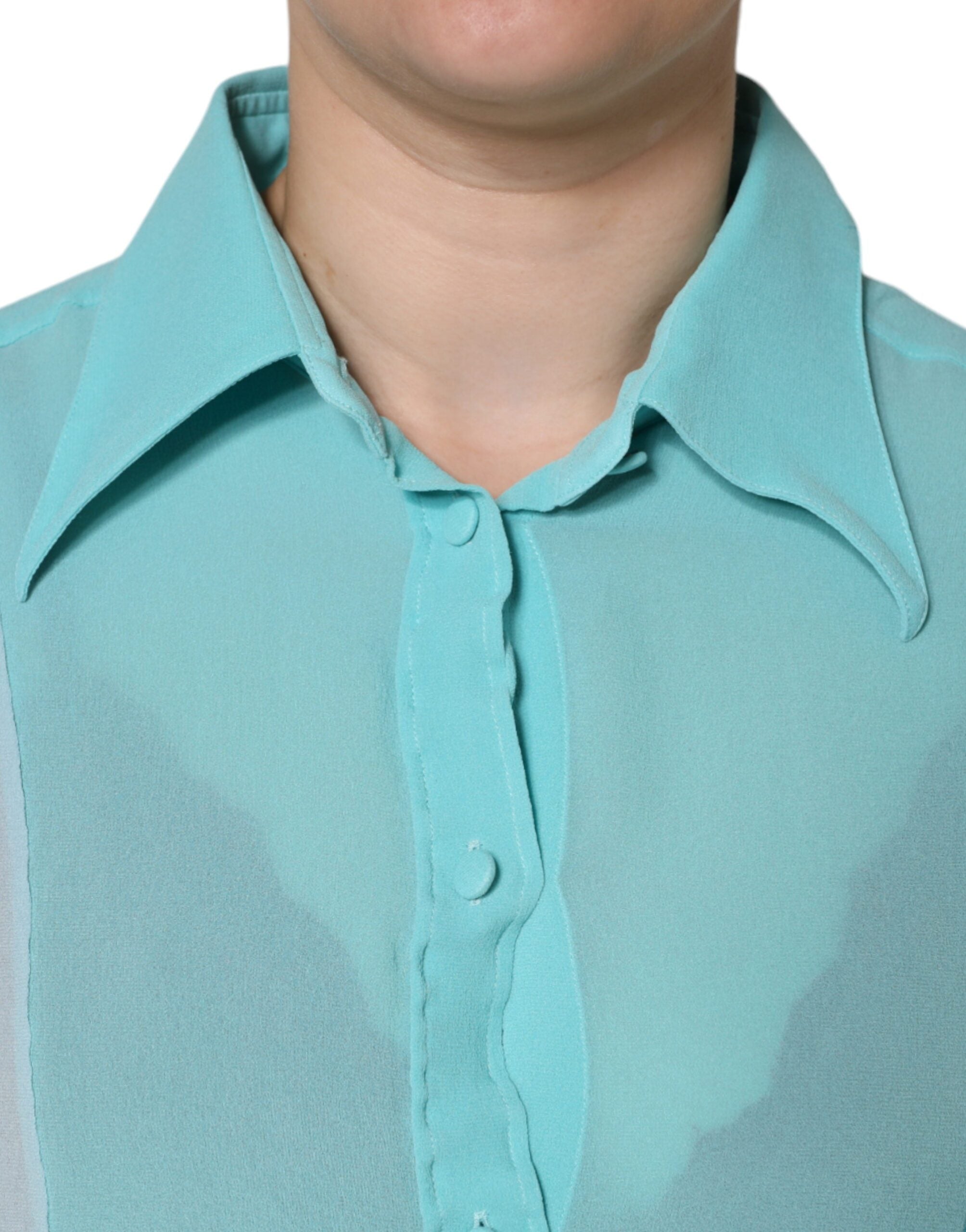 Dolce & Gabbana veelkleurige blouse met lange mouwen en knopen