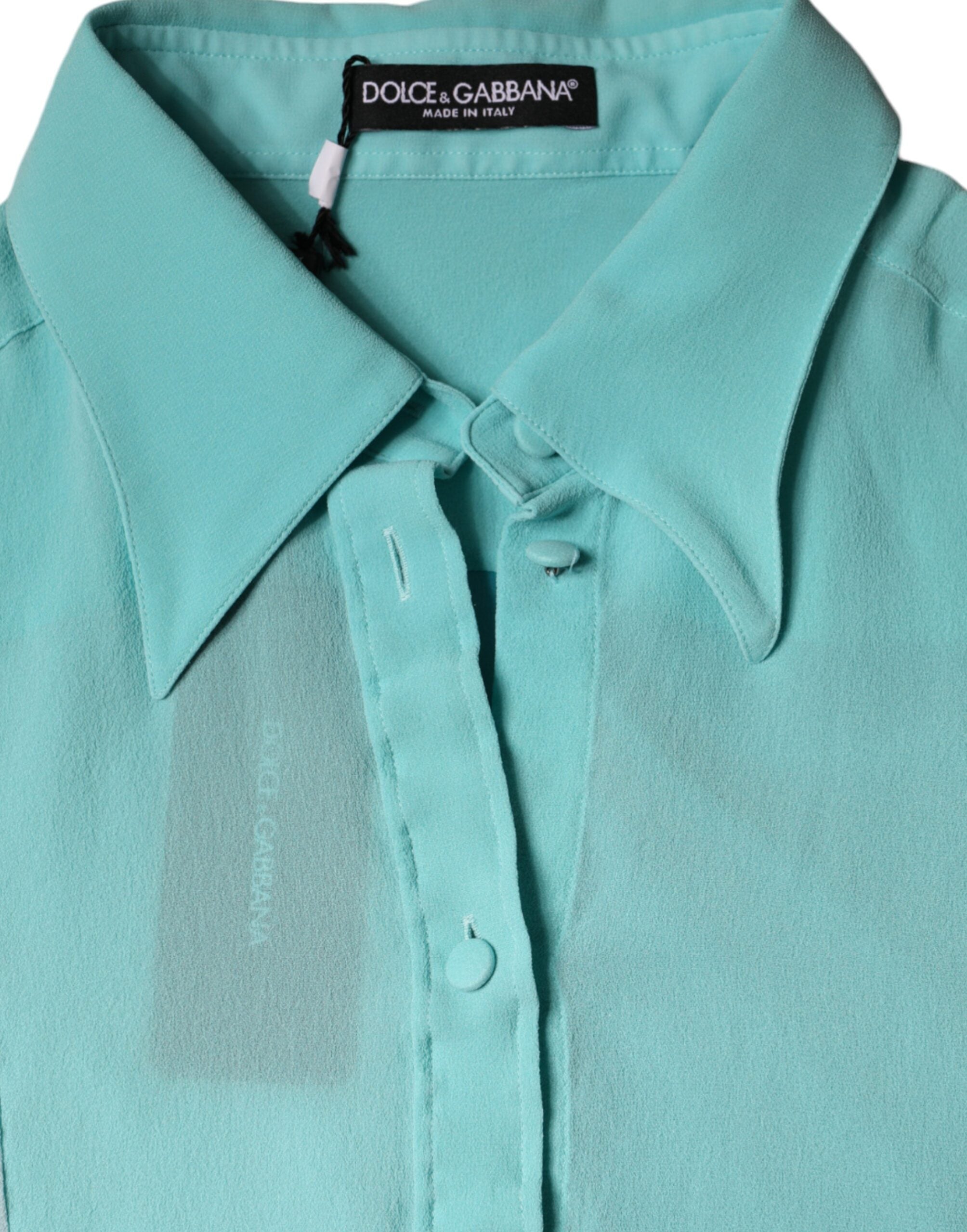 Dolce & Gabbana veelkleurige blouse met lange mouwen en knopen