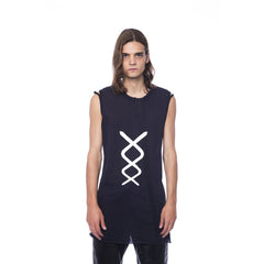 Nicolo Tonetto Zwart Katoenen Heren Tanktop