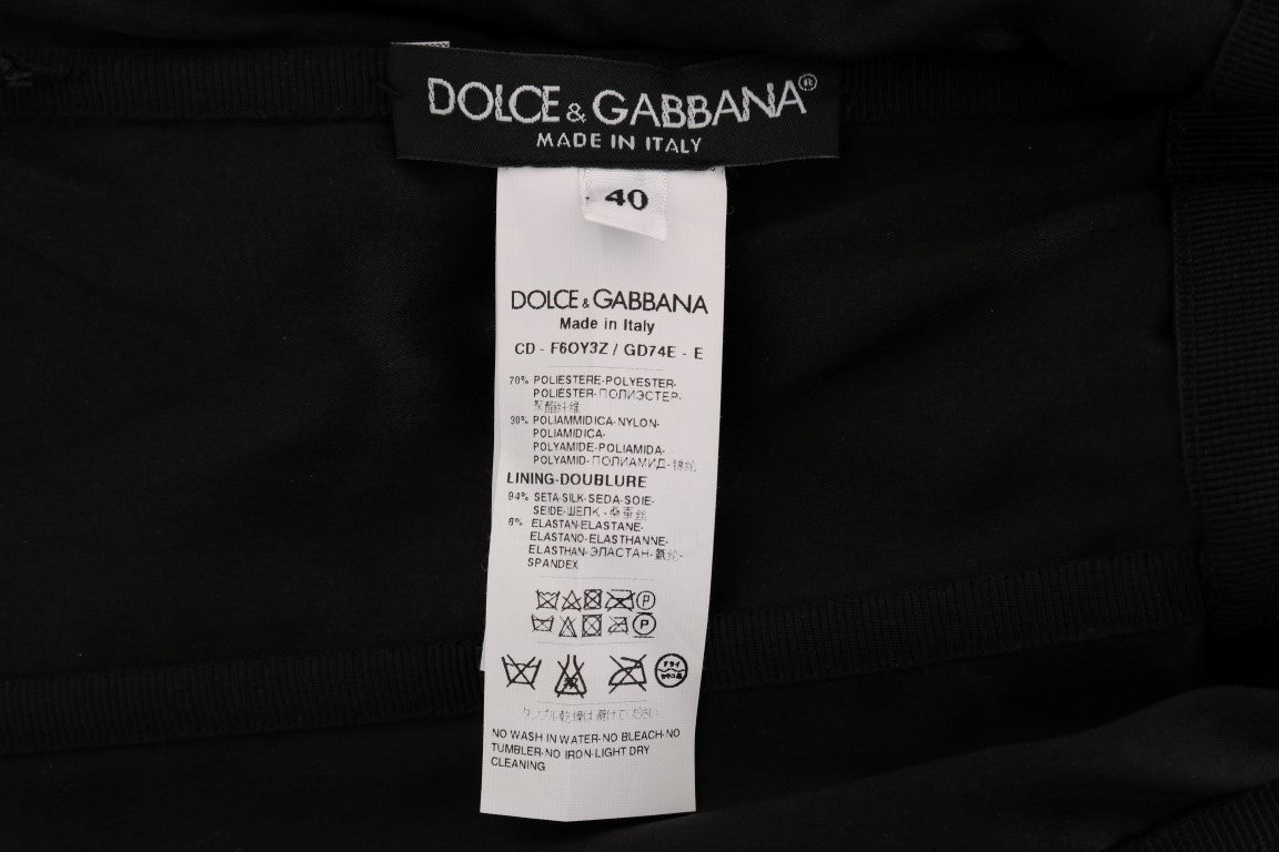 Dolce & Gabbana Zwart Rood Polka Pailletten Shiftjurk