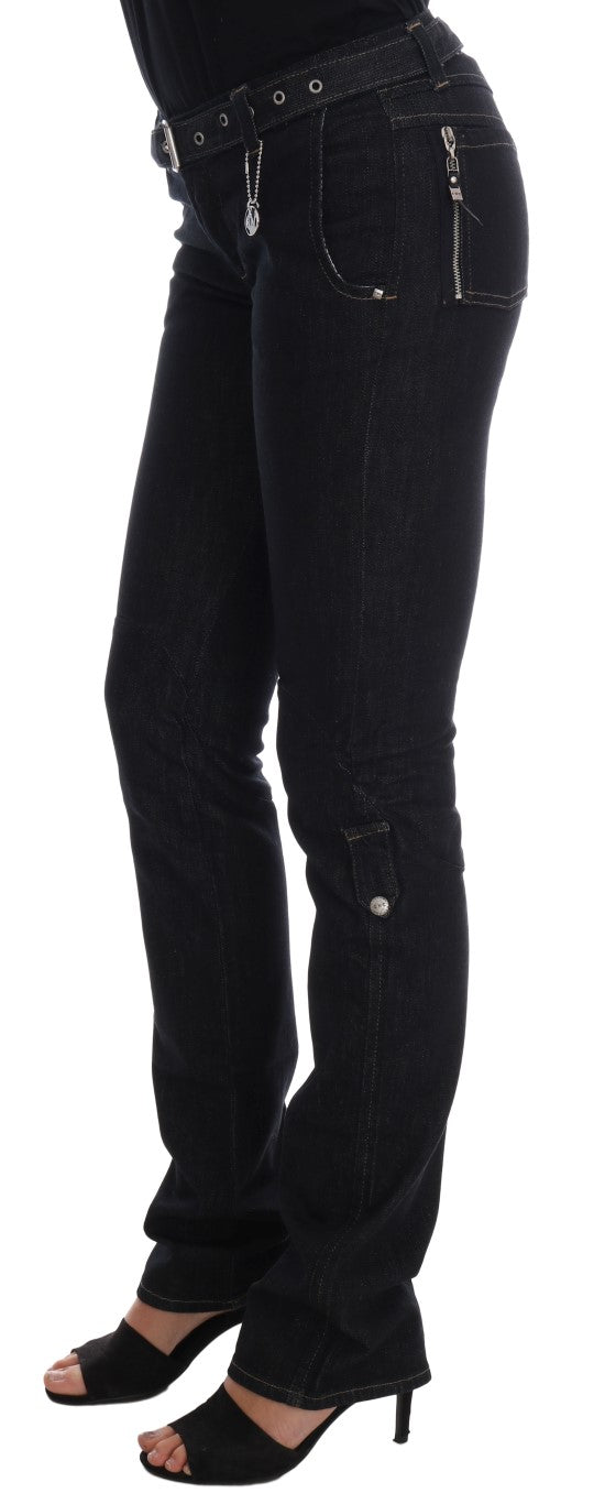 Costume National Blauwe Katoenen Slim Fit Stretchjeans