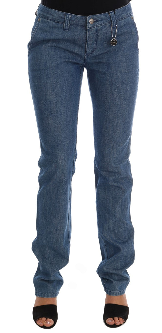 Costume National Blue Wash Baumwoll-Slim-Denim-Jeans