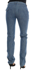 Costume National Blue Wash Baumwoll-Slim-Denim-Jeans
