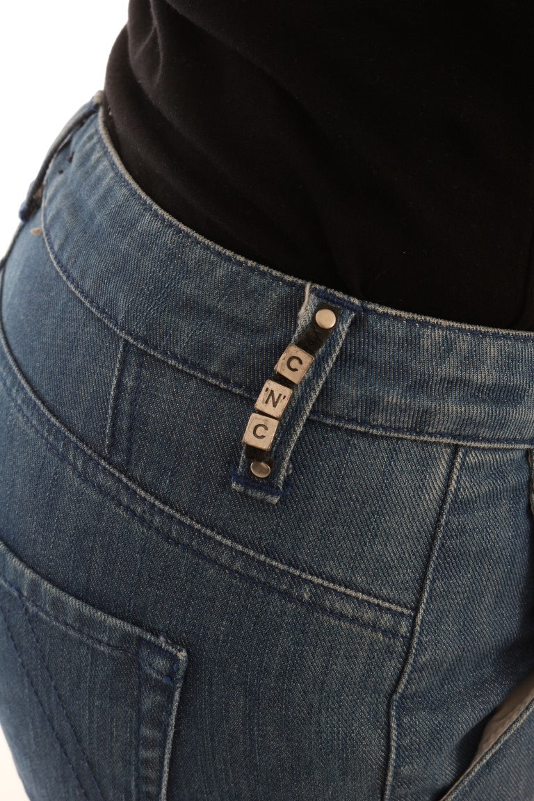 Costume National Blue Wash Baumwoll-Slim-Denim-Jeans