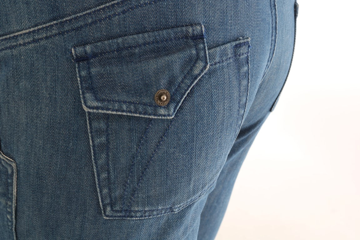 Costume National Blue Wash Baumwoll-Slim-Denim-Jeans