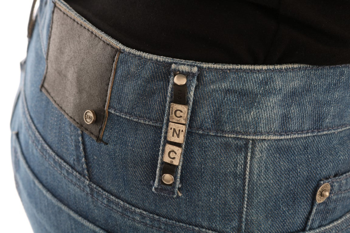 Costume National Blue Wash Baumwoll-Boyfriend-Jeans