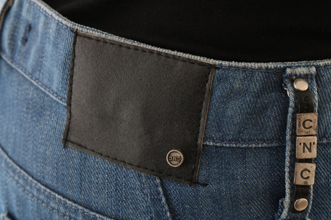 Costume National Blue Wash Baumwoll-Boyfriend-Jeans