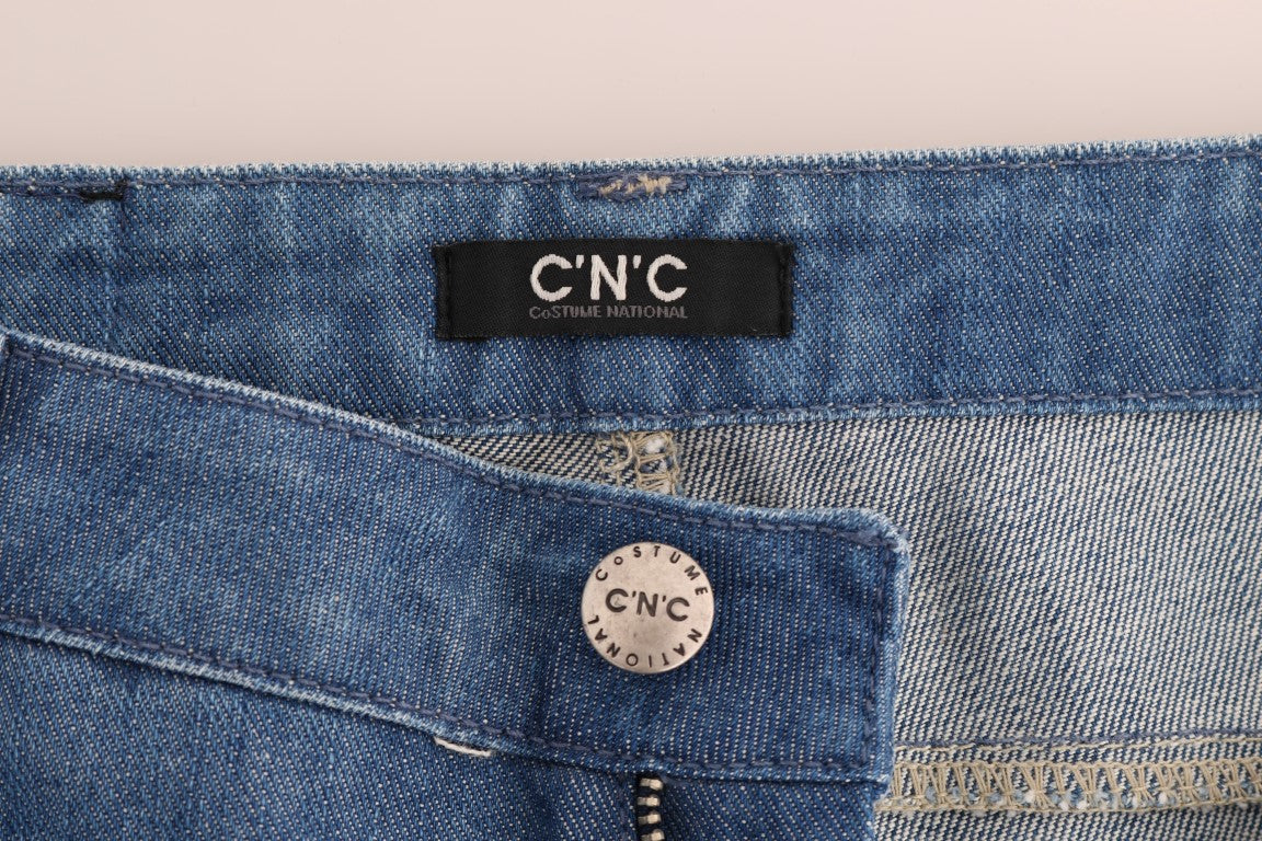 Costume National Blue Wash Baumwoll-Boyfriend-Jeans