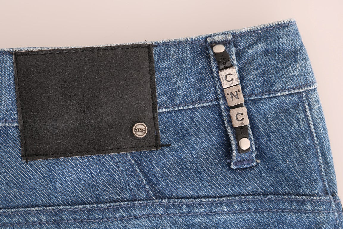 Costume National Blue Wash Baumwoll-Boyfriend-Jeans