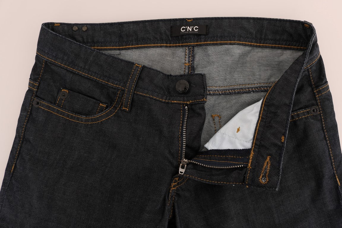 Costume National Donkerblauwe Katoenen Jeans met Klassieke Pasvorm