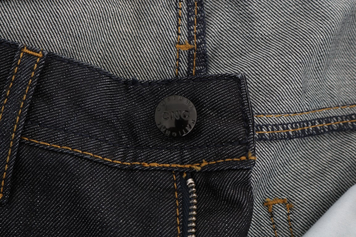 Costume National Donkerblauwe Katoenen Jeans met Klassieke Pasvorm